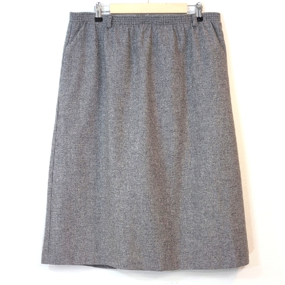 Vintage Appleseed's wool/lambs wool slip on elastic waist, lined maxi skirt. 18.